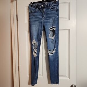 American Eagle distressed skinny jeans